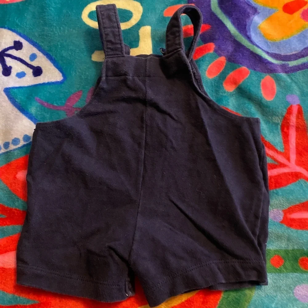 Carter's Black Overalls Nautical Embroidery